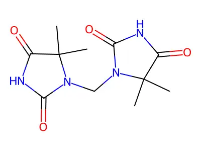 1,1'-Methylenebis(5,5-dimethylimidazolidine-2,4-dione) structure