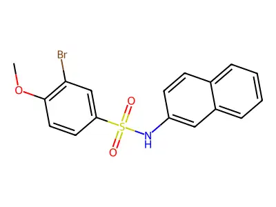3-bromo-4-methoxy-N-naphthalen-2-ylbenzenesulfonamide structure