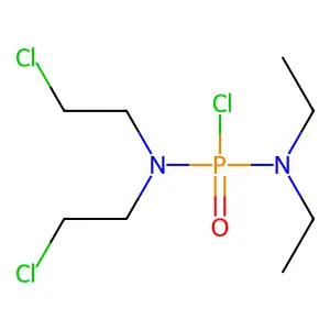 N,N-Bis(2-chloroethyl)-N',N'-diethylphosphorodiamidic chloride structure