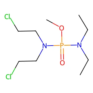 2-chloro-N-(2-chloroethyl)-N-[diethylamino(methoxy)phosphoryl]ethanamine structure