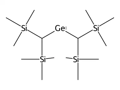 [Bis(trimethylsilyl)methylgermyl-trimethylsilylmethyl]-trimethylsilane structure