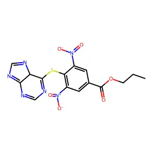 propyl 3,5-dinitro-4-(5H-purin-6-ylsulfanyl)benzoate structure