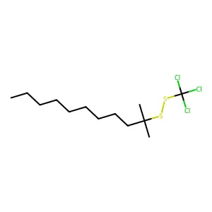 叔十二烷基三氯甲基二硫醚 structure