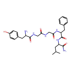 亮氨酸脑啡肽酰胺 structure