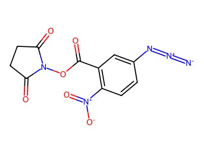 N-Hydroxysuccinimidyl-5-azido-2-nitrobenzoate structure