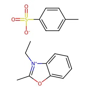 Benzoxazolium, 3-ethyl-2-methyl-, 4-methylbenzenesulfonate (1:1) structure