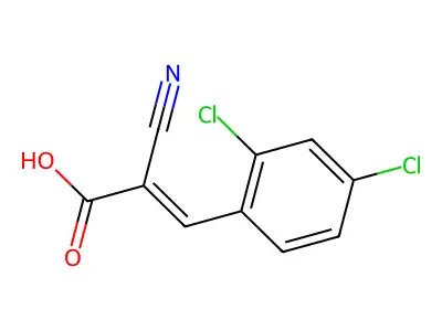 (2Z)-2-氰基-3-(2,4-二氯苯基)丙烯酸 structure