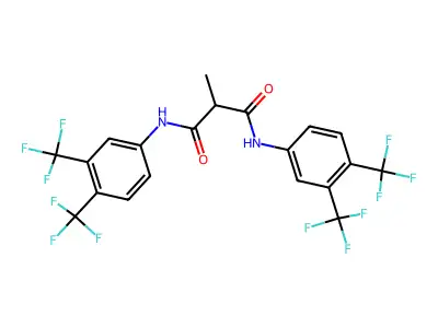 N,N'-Bis(3,4-ditrifluoromethylphenyl)methylmalonamide structure