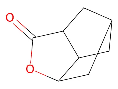 4-Oxa-tricyclo(4.2.1.0(3,7))nonan-5-one structure