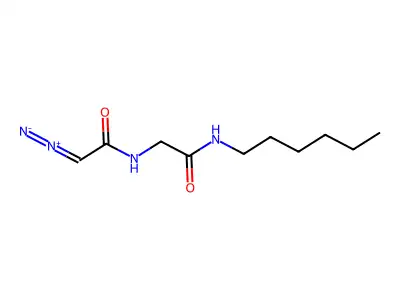 N~2~-(Diazoacetyl)-N-hexylglycinamide structure