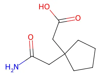 2-(1-(2-Amino-2-oxoethyl)cyclopentyl)acetic acid structure