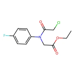 Ethyl [(chloroacetyl)(4-fluorophenyl)amino]acetate structure
