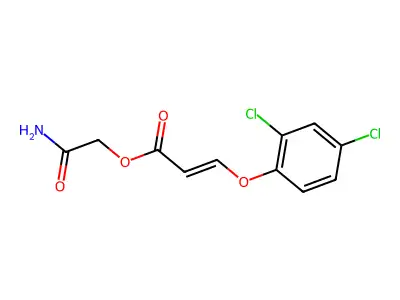(2-Amino-2-oxoethyl) 3-(2,4-dichlorophenoxy)prop-2-enoate structure