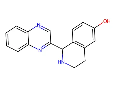 6-Isoquinolinol, 1,2,3,4-tetrahydro-1-(2-quinoxalinyl)- structure