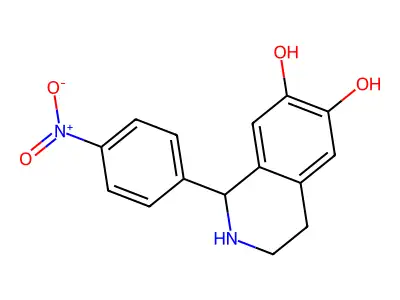1-(4-Nitrophenyl)-1,2,3,4-tetrahydroisoquinoline-6,7-diol structure