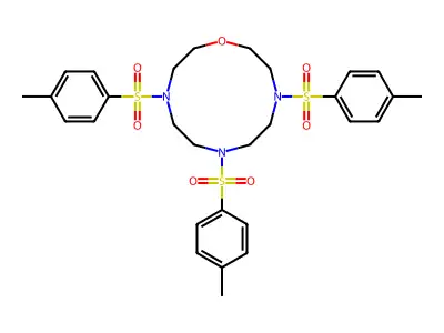 4,7,10-Tritosyl-1-oxa-4,7,10-triazacyclododecane structure