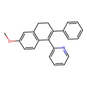 Pyridine, 2-(6-methoxy-2-phenyl-3,4-dihydro-1-naphthyl)- structure