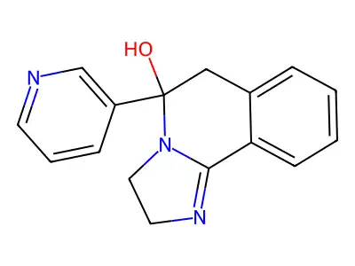 Imidazo(2,1-a)isoquinolin-5-ol, 2,3,5,6-tetrahydro-5-(3-pyridyl)- structure