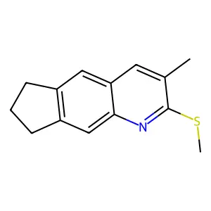 3-Methyl-2-methylsulfanyl-7,8-dihydro-6H-cyclopenta[g]quinoline structure