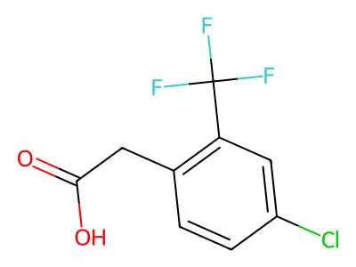 4-Chloro-2-(trifluoromethyl)phenylacetic acid structure