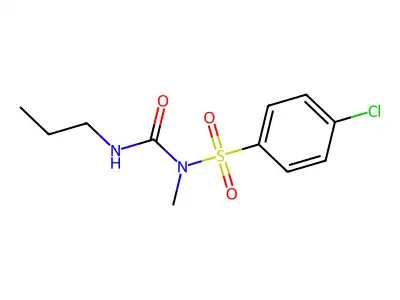 1-Chloro-4-((methyl((propylamino)carbonyl)amino)sulfonyl)benzene structure