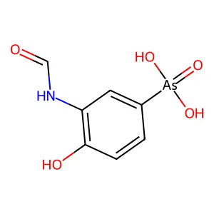[3-(甲酰氨基)-4-羟基苯基]胂酸 structure