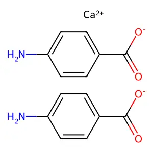 Calcium 4-aminobenzoate (1:2) structure