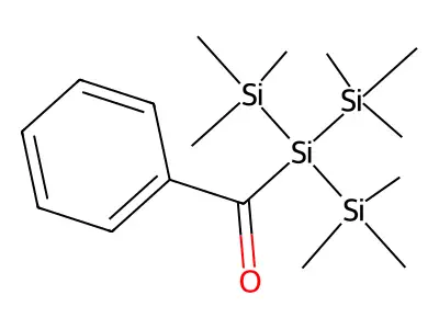 Tris(trimethylsilyl)-benzoyl-silane structure