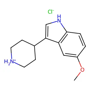 1H-Indole, 5-methoxy-3-(4-piperidinyl)-, monohydrochloride structure