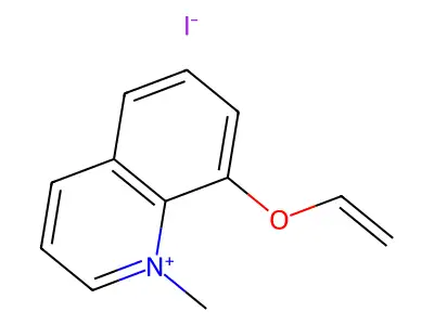 8-(Ethenyloxy)-1-methylquinolin-1-ium iodide structure