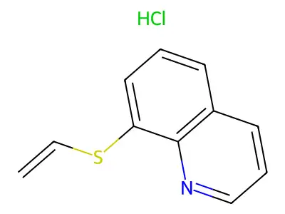 Quinoline, 8-(vinylthio)-, hydrochloride structure