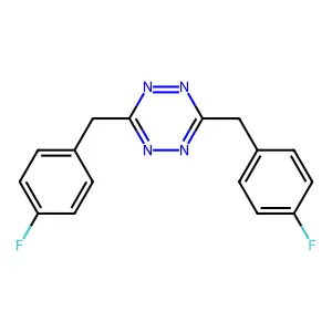 3,6-Bis[(4-fluorophenyl)methyl]-1,2,4,5-tetrazine structure