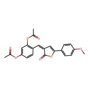 4-{[5-(4-methoxyphenyl)-2-oxo-3(2H)-furanylidene]methyl}-1,3-phenylene diacetate structure