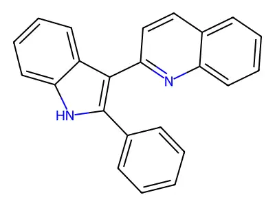 Quinoline, 2-(2-phenyl-1H-indol-3-yl)- structure