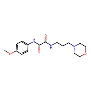 N'-(4-methoxyphenyl)-N-(3-morpholin-4-ylpropyl)oxamide structure