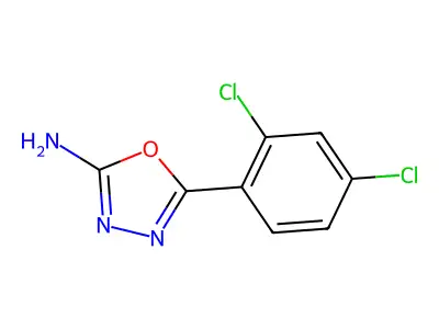 5-(2,4-Dichlorophenyl)-1,3,4-oxadiazol-2-amine structure
