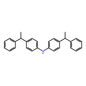 4-(1-Phenylethyl)-N-(4-(1-phenylethyl)phenyl)benzenamine structure