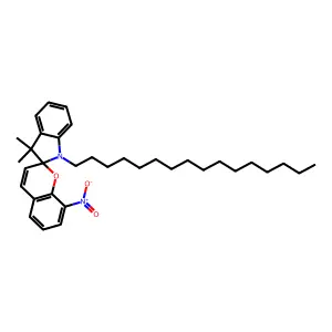 Spiro(2H-1-benzopyran-2,2'-(2H)indole), 1'-hexadecyl-1',3'-dihydro-3',3'-dimethyl-8-nitro- structure