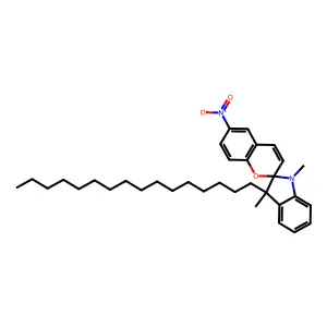 3'-Hexadecyl-1',3'-dimethyl-6-nitrospiro[chromene-2,2'-indole] structure