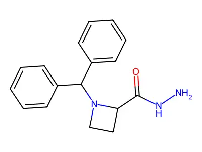 1-Benzhydrylazetidine-2-carbohydrazide structure