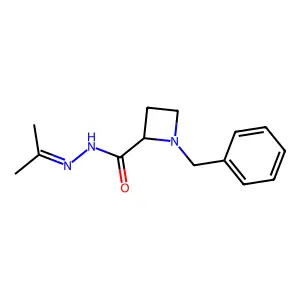 1-benzyl-N-(propan-2-ylideneamino)azetidine-2-carboxamide structure