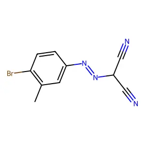 ((4-溴-间甲苯基)偶氮)丙二腈 structure