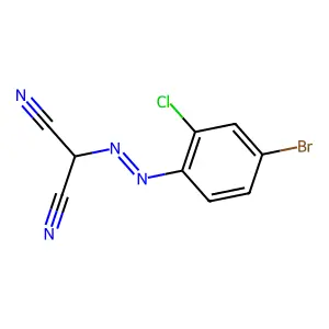 ((4-溴-2-氯苯基)偶氮)丙二腈 structure