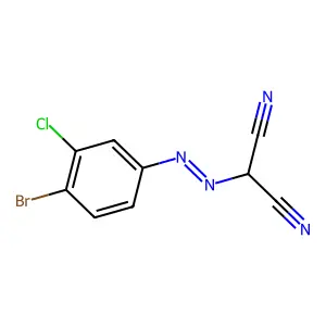 ((4-溴-3-氯苯基)偶氮)丙二腈 structure
