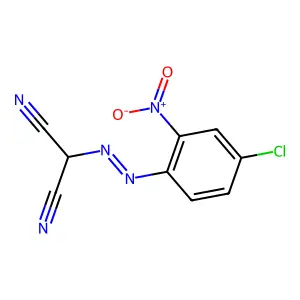 Malononitrile, ((4-chloro-2-nitrophenyl)azo)- structure