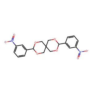 3,9-Bis(3-nitrophenyl)-2,4,8,10-tetraoxaspiro[5.5]undecane structure