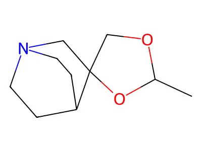 2-Methylspiro-(1,3-dioxolane-4,3')quinuclidine structure