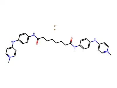Pyridinium, 4,4'-(suberoylbis(imino-p-phenyleneimino))bis(1-methyl-, dibromide structure