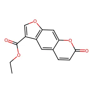 Ethyl 7-oxo-7H-furo(3,2-g)(1)benzopyran-3-carboxylate structure