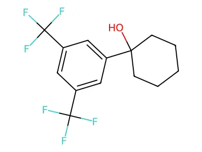 1-(3,5-Bis(trifluoromethyl)phenyl)cyclohexanol structure